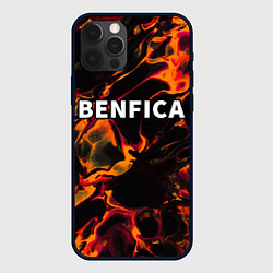 Чехол для iPhone 12 Pro Max Benfica red lava, цвет: 3D-черный