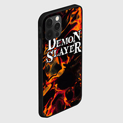 Чехол для iPhone 12 Pro Max Demon Slayer red lava, цвет: 3D-черный — фото 2