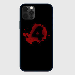 Чехол для iPhone 12 Pro Max Left 4 Dead logo красный, цвет: 3D-черный