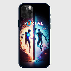 Чехол для iPhone 12 Pro Max Portal люди в прыжке, цвет: 3D-черный