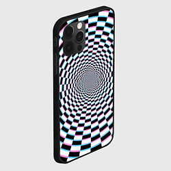 Чехол для iPhone 12 Pro Max Оптическая иллюзия с погружением, цвет: 3D-черный — фото 2