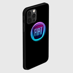 Чехол для iPhone 12 Pro Max FIAT logo neon, цвет: 3D-черный — фото 2