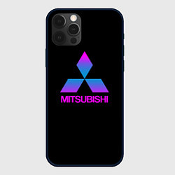 Чехол для iPhone 12 Pro Max Mitsubishi gradient, цвет: 3D-черный