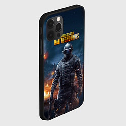 Чехол для iPhone 12 Pro Max PUBG персонаж в ночном городе, цвет: 3D-черный — фото 2