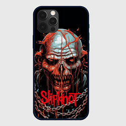 Чехол для iPhone 12 Pro Max Slipknot зомби в цепи, цвет: 3D-черный