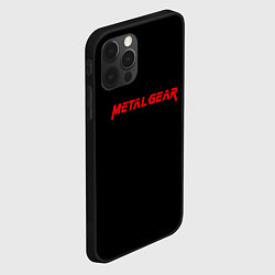 Чехол для iPhone 12 Pro Max Metal gear red logo, цвет: 3D-черный — фото 2
