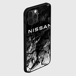 Чехол для iPhone 12 Pro Max Nissan black graphite, цвет: 3D-черный — фото 2