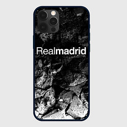 Чехол для iPhone 12 Pro Max Real Madrid black graphite, цвет: 3D-черный