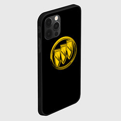 Чехол для iPhone 12 Pro Max Buick logo yellow, цвет: 3D-черный — фото 2