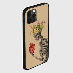 Чехол для iPhone 12 Pro Max Bone and heart, цвет: 3D-черный — фото 2