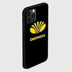 Чехол для iPhone 12 Pro Max Daewoo logo yellow, цвет: 3D-черный — фото 2