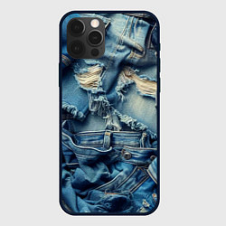 Чехол для iPhone 12 Pro Max Denim rags - fashion trend, цвет: 3D-черный