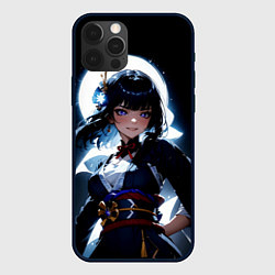 Чехол для iPhone 12 Pro Max Сёгун Райден - свет луны, цвет: 3D-черный