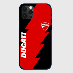 Чехол для iPhone 12 Pro Max Ducati - logo, цвет: 3D-черный