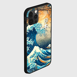 Чехол для iPhone 12 Pro Max Коллаж с Японской волной - нейросеть, цвет: 3D-черный — фото 2