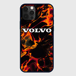 Чехол для iPhone 12 Pro Max Volvo red lava, цвет: 3D-черный