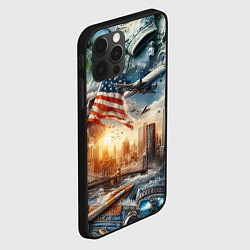 Чехол для iPhone 12 Pro Max Американский коллаж - нейросеть, цвет: 3D-черный — фото 2