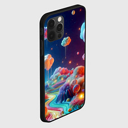 Чехол для iPhone 12 Pro Max Planet chupa chups - neon glow, цвет: 3D-черный — фото 2