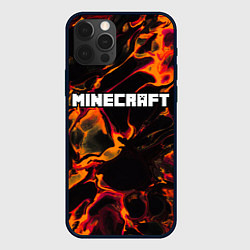 Чехол iPhone 12 Pro Max Minecraft red lava