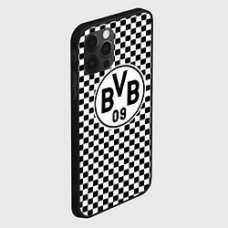 Чехол для iPhone 12 Pro Max Borussia клетка текстура, цвет: 3D-черный — фото 2