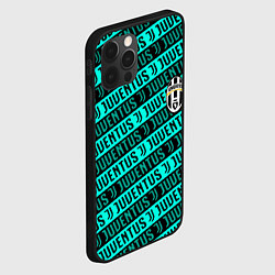 Чехол для iPhone 12 Pro Max Juventus pattern logo steel, цвет: 3D-черный — фото 2