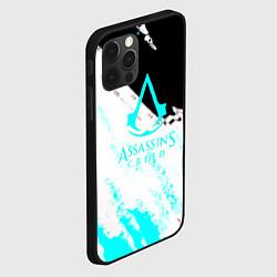 Чехол для iPhone 12 Pro Max Assassins Creed краски текстура, цвет: 3D-черный — фото 2