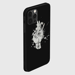 Чехол для iPhone 12 Pro Max Глаза и дым, цвет: 3D-черный — фото 2