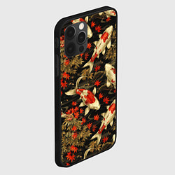 Чехол для iPhone 12 Pro Max Карпы кои и кленовые листья, цвет: 3D-черный — фото 2