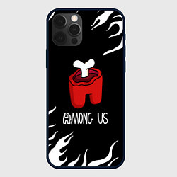Чехол для iPhone 12 Pro Max Among us fire game, цвет: 3D-черный