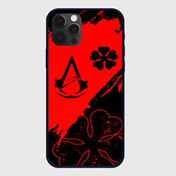 Чехол для iPhone 12 Pro Max Assassins Creed logo clewer, цвет: 3D-черный