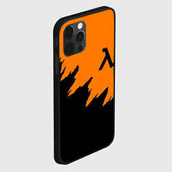 Чехол для iPhone 12 Pro Max Half life чёрно оранжевый, цвет: 3D-черный — фото 2