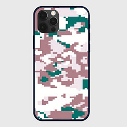 Чехол для iPhone 12 Pro Max Пиксельный камуфляж европа, цвет: 3D-черный