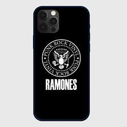 Чехол для iPhone 12 Pro Max Ramones rock logo, цвет: 3D-черный