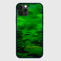 Чехол для iPhone 12 Pro Max Камуфляж с водой, цвет: 3D-черный