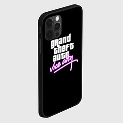 Чехол для iPhone 12 Pro Max GTA vice city logo, цвет: 3D-черный — фото 2