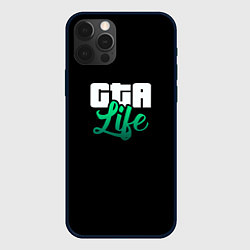 Чехол для iPhone 12 Pro Max GTA life logo, цвет: 3D-черный