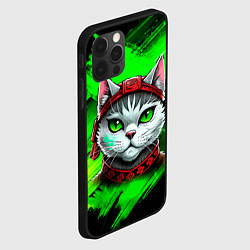 Чехол для iPhone 12 Pro Max Кот самурай, цвет: 3D-черный — фото 2