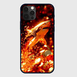 Чехол для iPhone 12 Pro Max Золотая акула и море золотых монет, цвет: 3D-черный