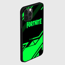 Чехол для iPhone 12 Pro Max Fortnite geometry green, цвет: 3D-черный — фото 2