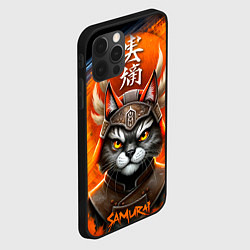 Чехол для iPhone 12 Pro Max Cat samurai, цвет: 3D-черный — фото 2