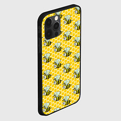 Чехол для iPhone 12 Pro Max Пчелиный паттерн, цвет: 3D-черный — фото 2