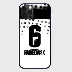 Чехол для iPhone 12 Pro Max Rainbox six game pattern, цвет: 3D-черный