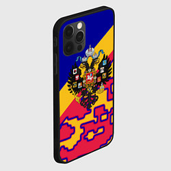 Чехол для iPhone 12 Pro Max Герб империи и крупный красный пиксельный камуфляж, цвет: 3D-черный — фото 2