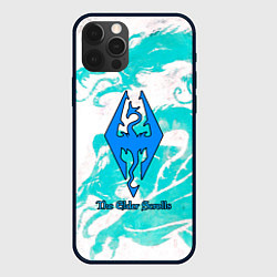 Чехол для iPhone 12 Pro Max Elder Scrolls logo, цвет: 3D-черный