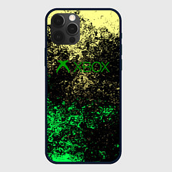 Чехол для iPhone 12 Pro Max Xbox брызги красок, цвет: 3D-черный