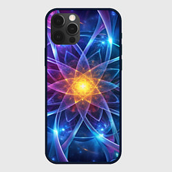 Чехол для iPhone 12 Pro Max Космический закрученный узор-лотос: энергия вселен, цвет: 3D-черный