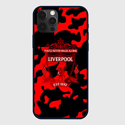 Чехол для iPhone 12 Pro Max Liverpool камуфляжный стиль, цвет: 3D-черный