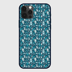 Чехол для iPhone 12 Pro Max Монстры с языком - паттерн, цвет: 3D-черный
