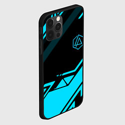 Чехол для iPhone 12 Pro Max Linkin park geometry, цвет: 3D-черный — фото 2