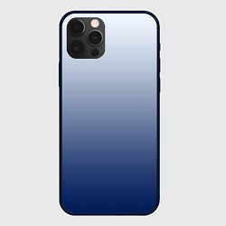 Чехол для iPhone 12 Pro Max Бело синий градиент, цвет: 3D-черный